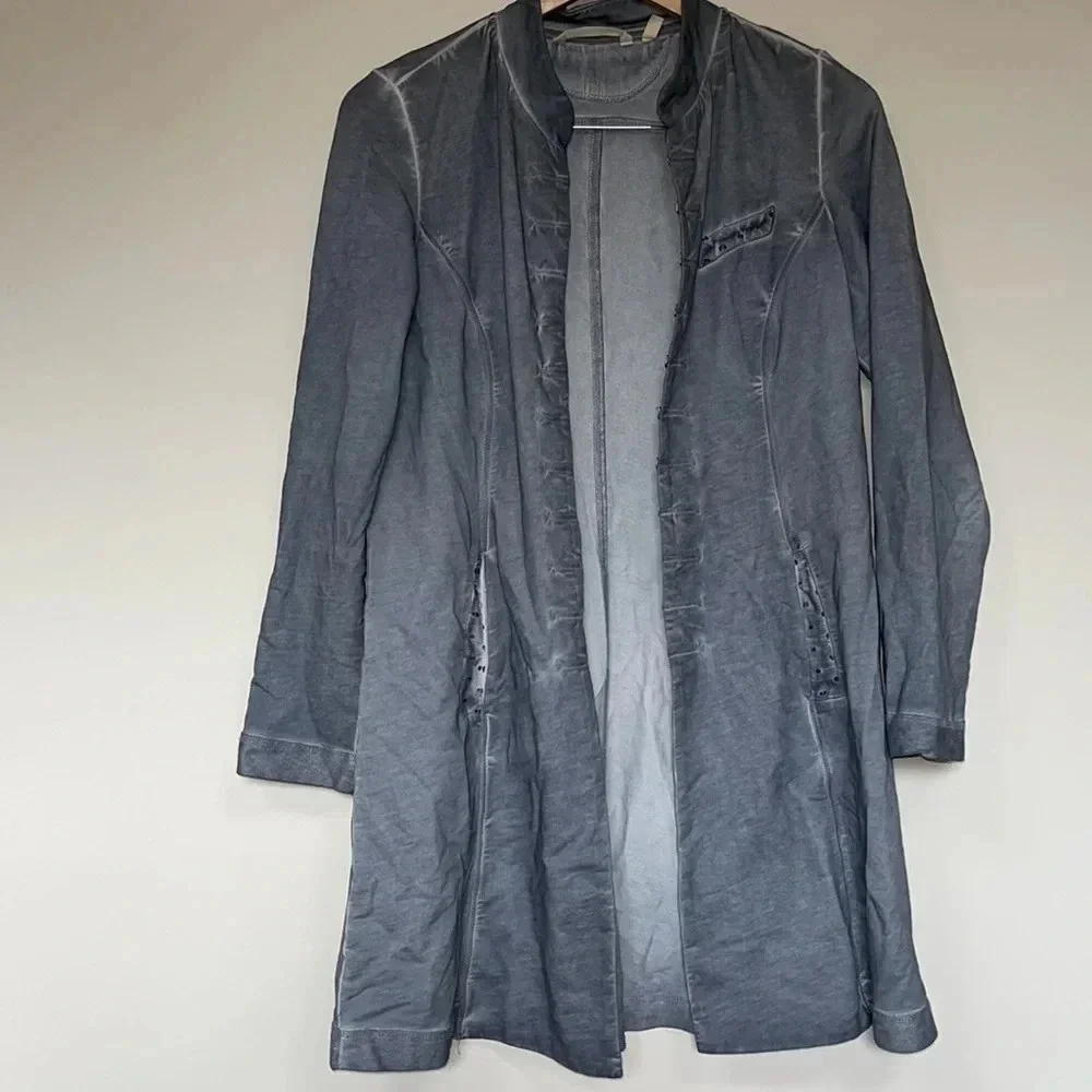 Soft‎ Surroundings Gray Women’s Cardigan Jacket Size Medium Med M - Picture 2 of 8